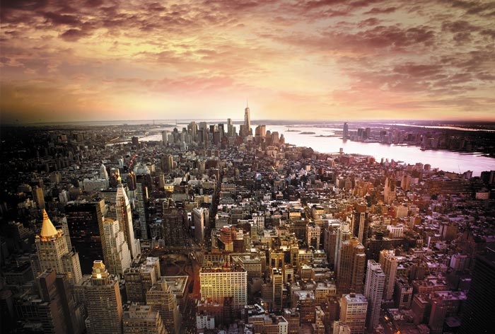 Empire State Building at sunset